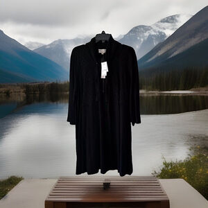 Philosophy Plus Size 2X NWT Cute Black Fit & Flare Knee Length Dress Retail $118